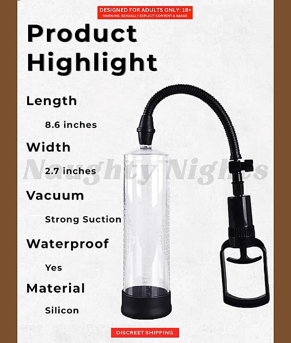 Manual Vacuum Penis Pump with Measurement Scale